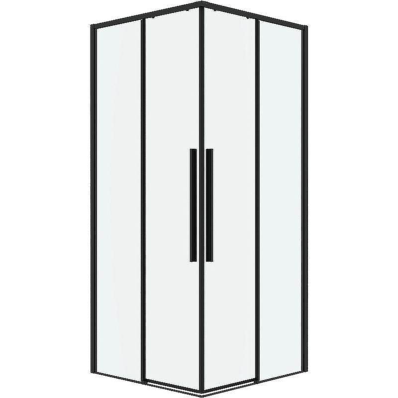 Душевой уголок Grossman Galaxy 90х90 300.K33.01.9090.21.00 профиль Черный матовый стекло прозрачное