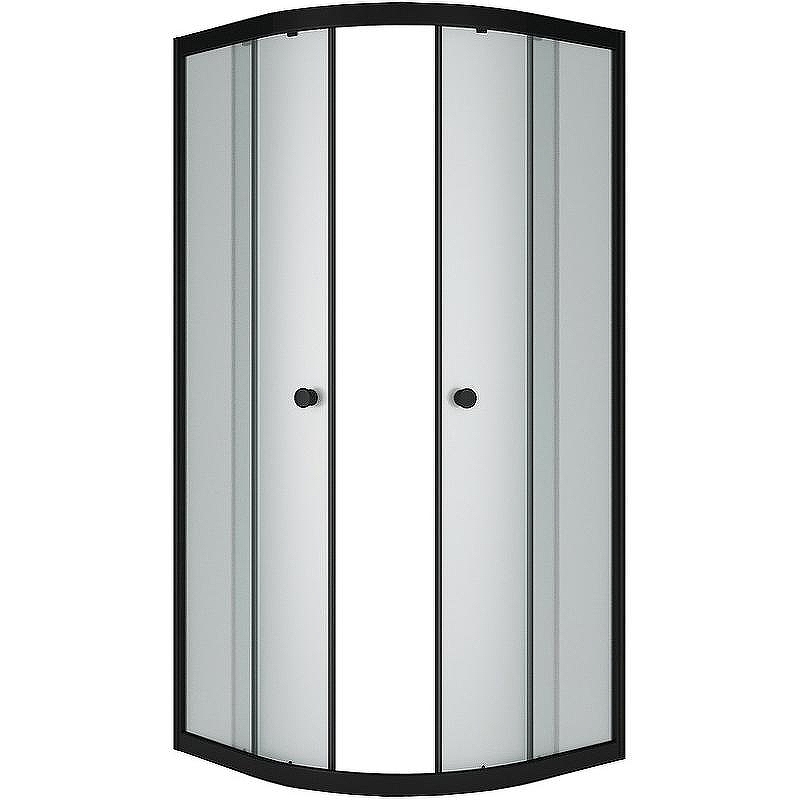 Душевой уголок Melodia della vita Round 90х90 MCNRD9090MBk профиль Черный стекло матовое