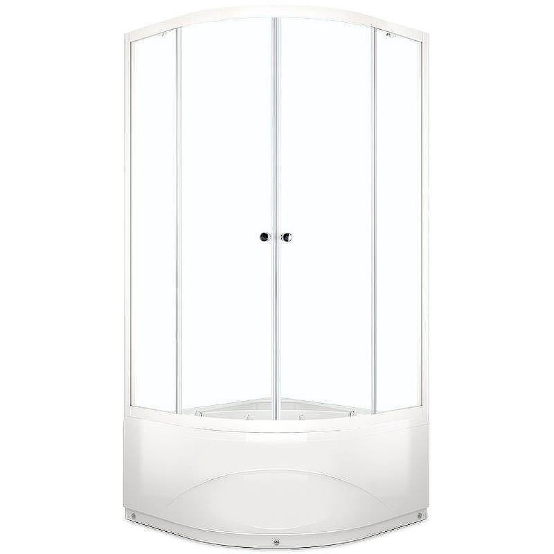 Душевой уголок Melodia della vita Segment High 80x80 MSETWSH8080Twt профиль Белый стекло прозрачное