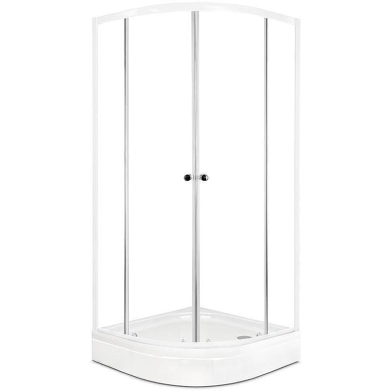Душевой уголок Melodia della vita Segment Low 90x90 MSETWSL9090TWt профиль Белый стекло прозрачное