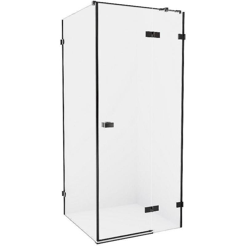 Душевой уголок New Trendy Avexa Black 80х70 R EXK-1561 профиль Черный стекло прозрачное