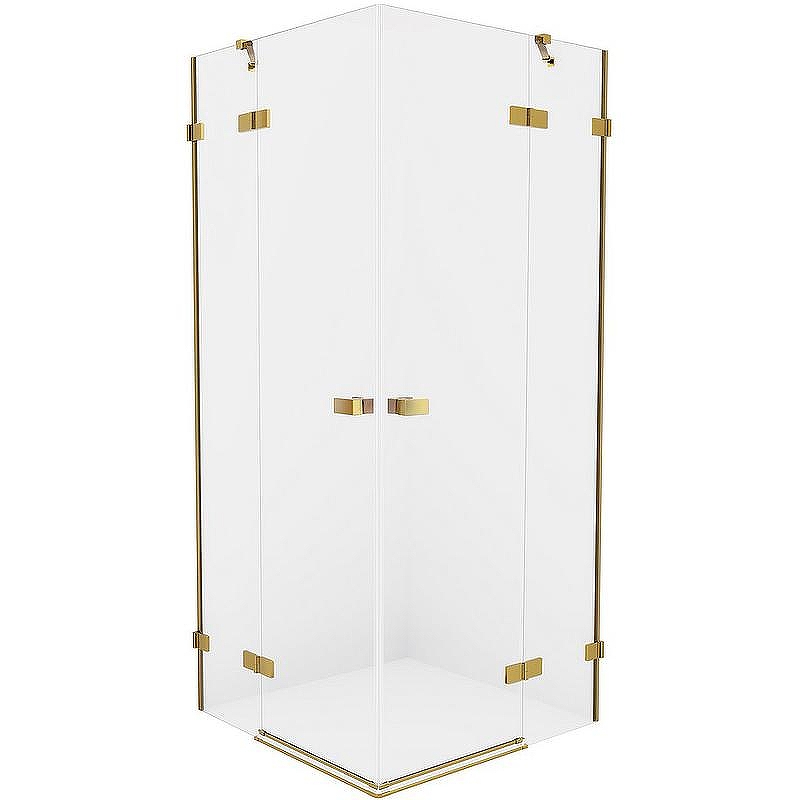 Душевой уголок New Trendy Avexa Gold 100х120 EXK-1787 профиль Брашированное золото стекло прозрачное