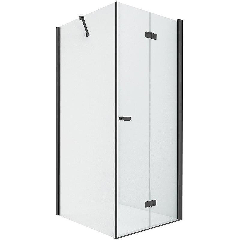 Душевой уголок New Trendy New Soleo Black 70х80 R D-0237A/D-0114B профиль Черный стекло прозрачное