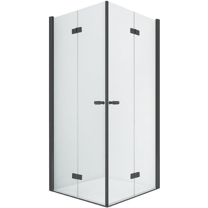 Душевой уголок New Trendy New Soleo Black 80х90 D-0234A/D-0239A профиль Черный стекло прозрачное