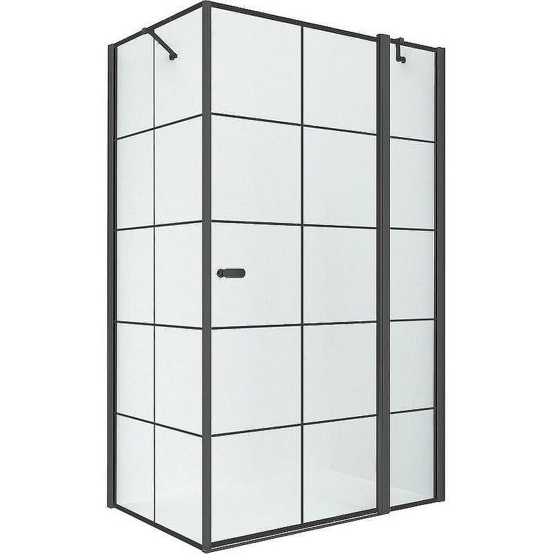Душевой уголок New Trendy New Soleo Black 90х90 R K-0581 профиль Черный стекло прозрачное