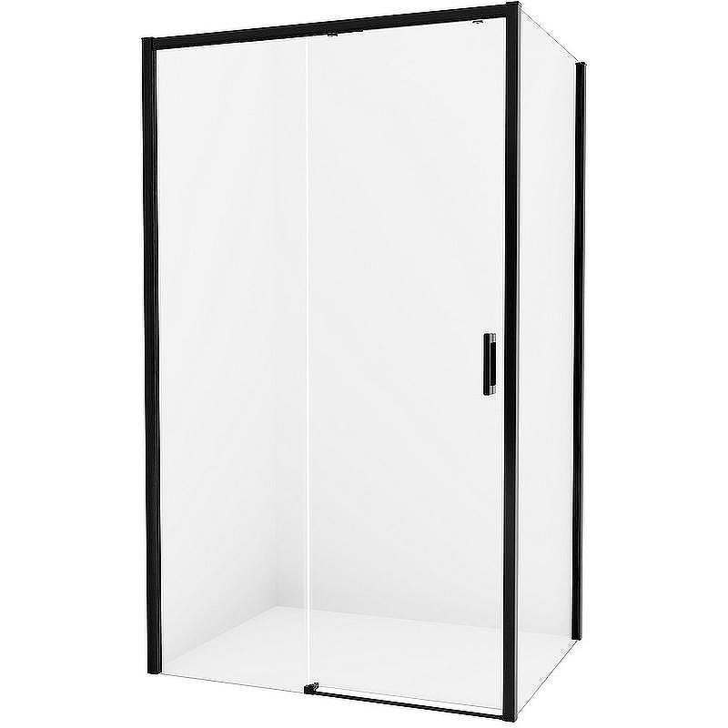 Душевой уголок New Trendy Prime Black 110х100 L D-0318A/D-0130B профиль Черный стекло прозрачное
