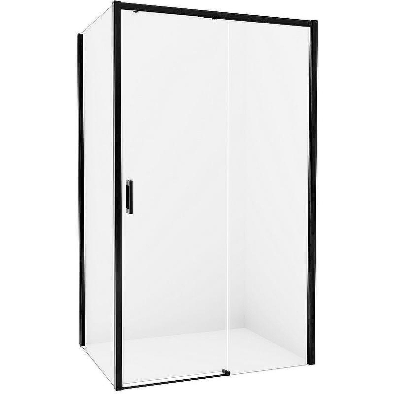 Душевой уголок New Trendy Prime Black 160х80 R D-0329A/D-0128B профиль Черный стекло прозрачное