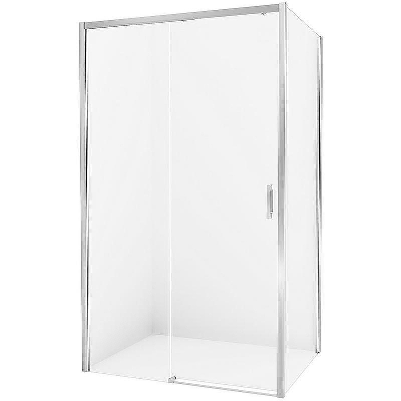 Душевой уголок New Trendy Prime Chrome 150х80 L D-0308A/D-0123B профиль Хром стекло прозрачное