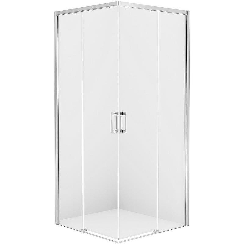 Душевой уголок New Trendy Prime Chrome 80х100 D-0294A/D-0299A профиль Хром стекло прозрачное