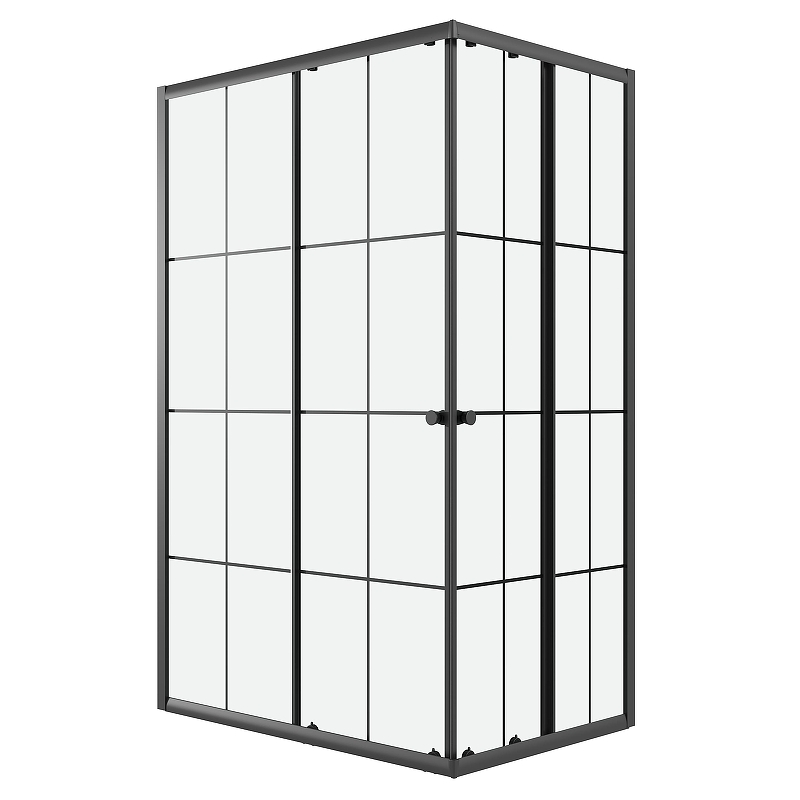 Душевой уголок Niagara Eco 100х80 NG-1018-14QKL профиль Черный матовый стекло прозрачное