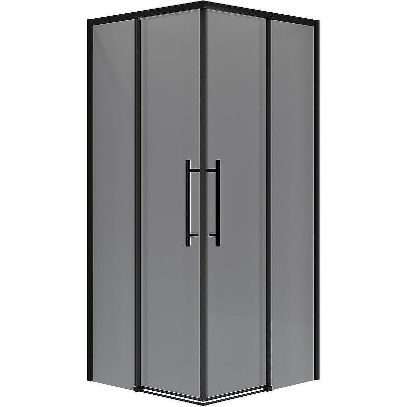 Душевой уголок Niagara Nova 100х100 NG-2830-34BLACK профиль Черный матовый стекло тонированное