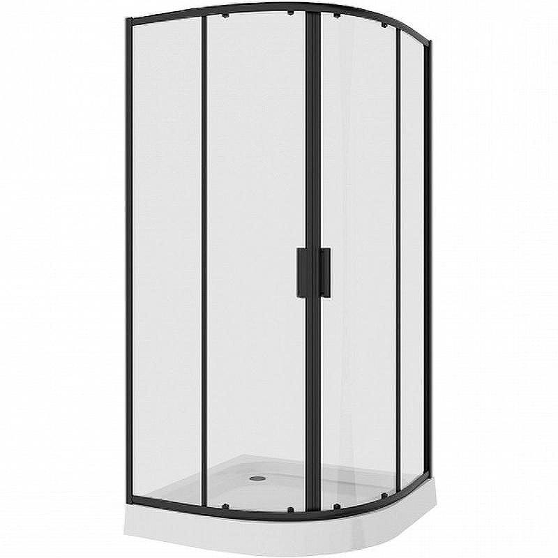 Душевой уголок Niagara Nova 100х100 NG-6807-08 BLACK профиль Черный стекло прозрачное