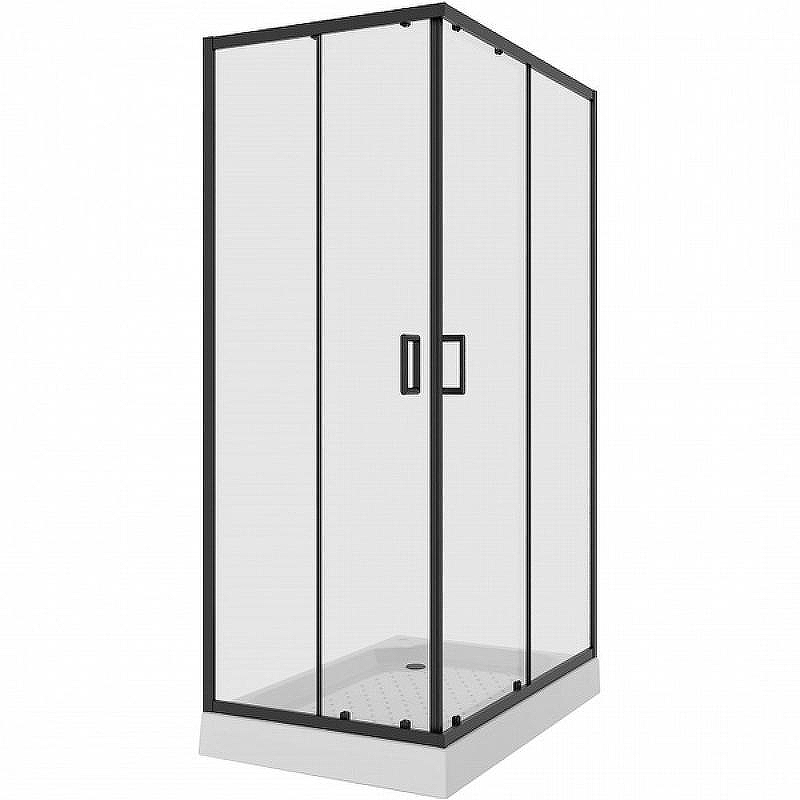 Душевой уголок Niagara Nova 120х80 NG-6810-08 BLACK профиль Черный стекло прозрачное