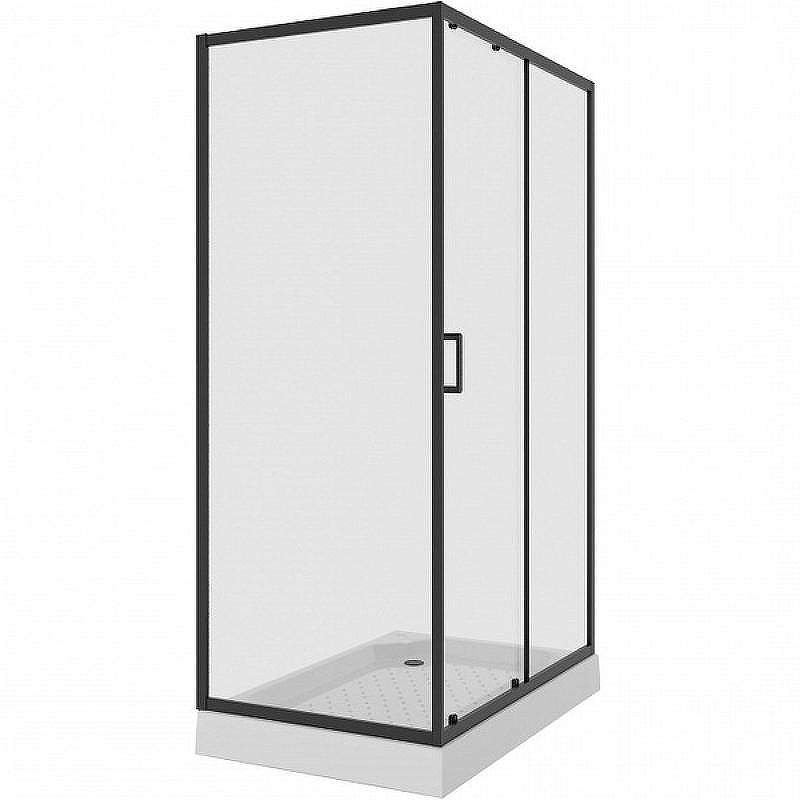Душевой уголок Niagara Nova 120х80 NG-6812-08 BLACK профиль Черный стекло прозрачное