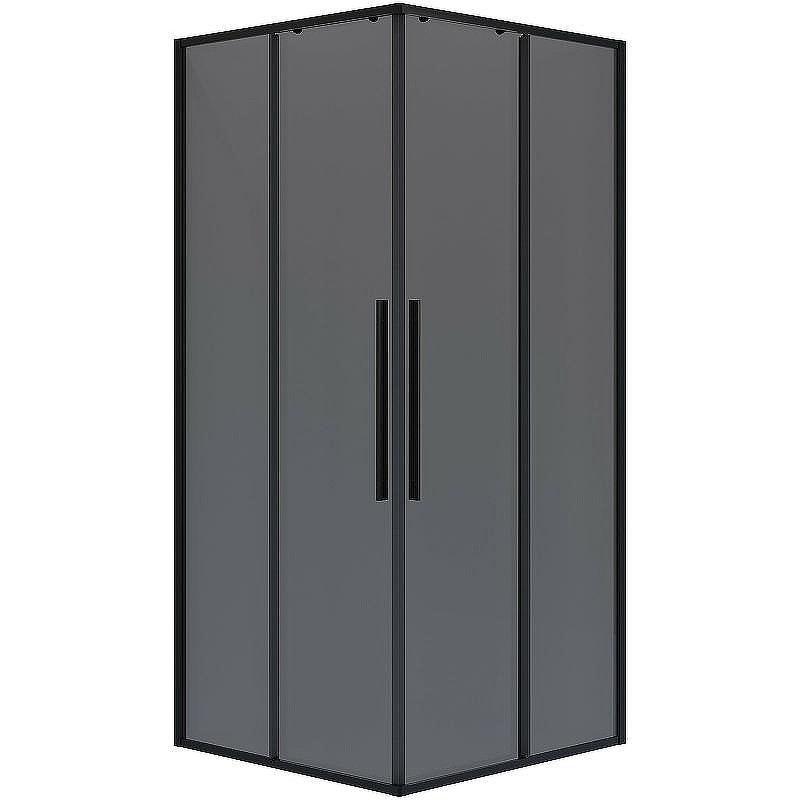 Душевой уголок Niagara Nova 80х80 NG-2822-34BLACK профиль Черный матовый стекло тонированное