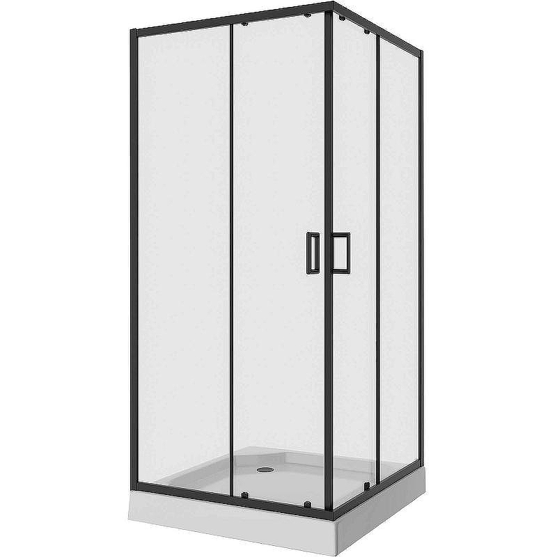 Душевой уголок Niagara Nova 80х80 NG-6888-08 BLACK профиль Черный стекло прозрачное