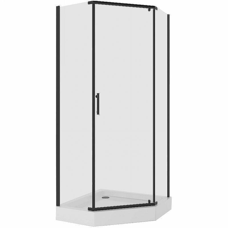 Душевой уголок Niagara Nova 90х90 NG-6805-08 BLACK профиль Черный стекло прозрачное