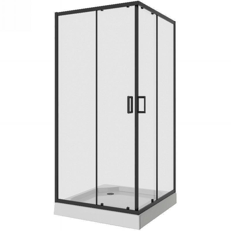 Душевой уголок Niagara Nova 90х90 NG-6808-08 BLACK профиль Черный стекло прозрачное