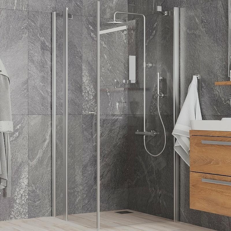 Душевой уголок Paini Cox 90x90 78CR9090 профиль Хром матовый стекло прозрачное