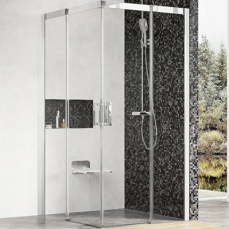 Душевой уголок Ravak Matrix MSRV4-90/90 90x90 1WV77C00Z1 профиль Хром стекло Transparent