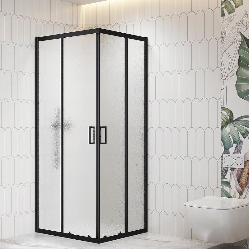 Душевой уголок RGW 90x90 06093699-44 профиль цвет Черный стекло cora