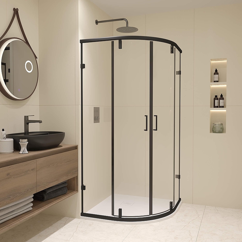 Душевой уголок RGW Classic CL-55B 90x90 72095599-14 профиль Черный стекло прозрачное