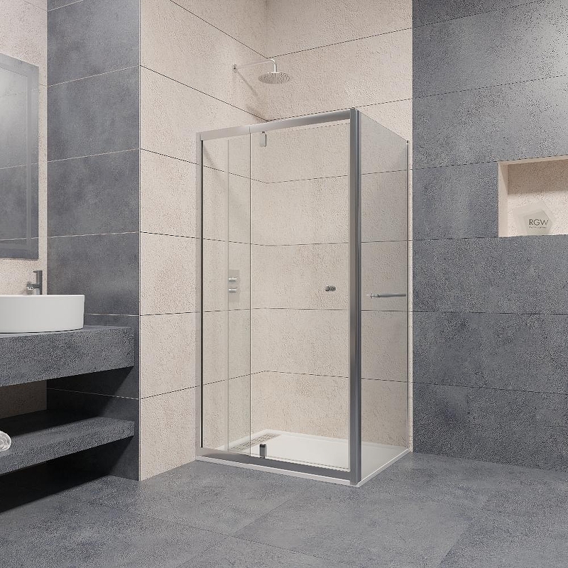 Душевой уголок RGW Passage 80x90 410844189-011 профиль цвет Хром стекло прозрачное