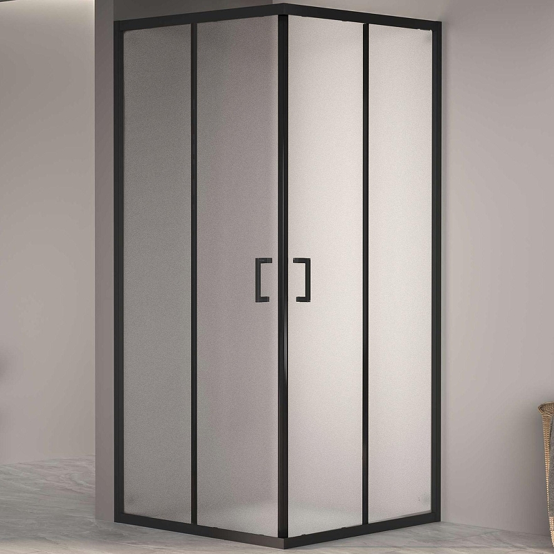 Душевой уголок RGW Passage PA-030B 100x100 350803000-24 профиль Черный стекло матовое-сатинат