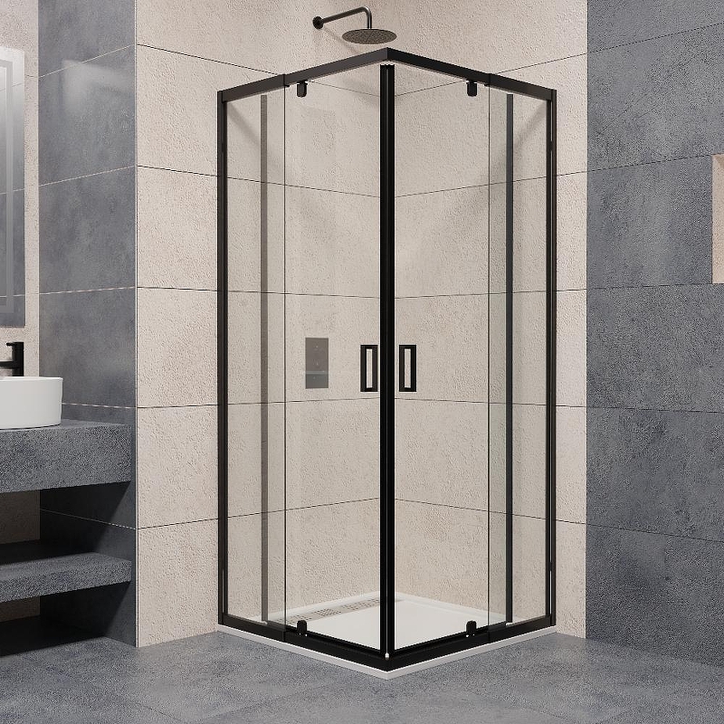 Душевой уголок RGW Passage PA-038B 90x90 350803899-14 профиль Черный стекло прозрачное