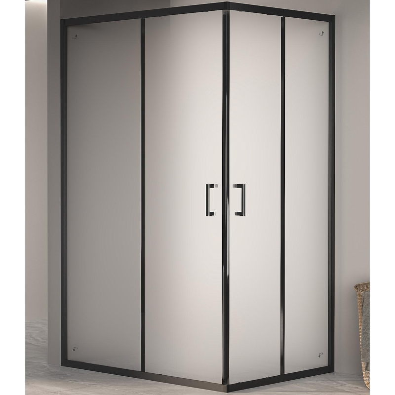 Душевой уголок RGW Passage PA-040B 100x80 3508104080-24 профиль Черный стекло матовое-сатинат