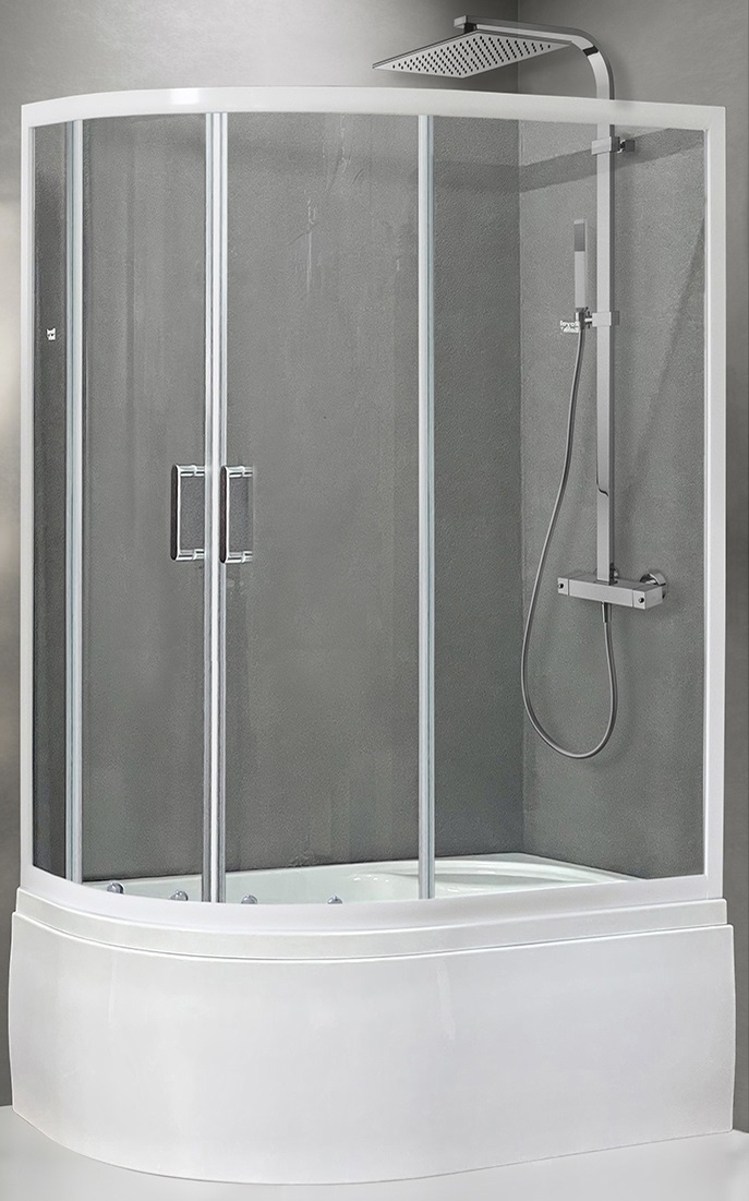 Душевой уголок Royal Bath RB 8120BK-T-R (прозрачное) правый