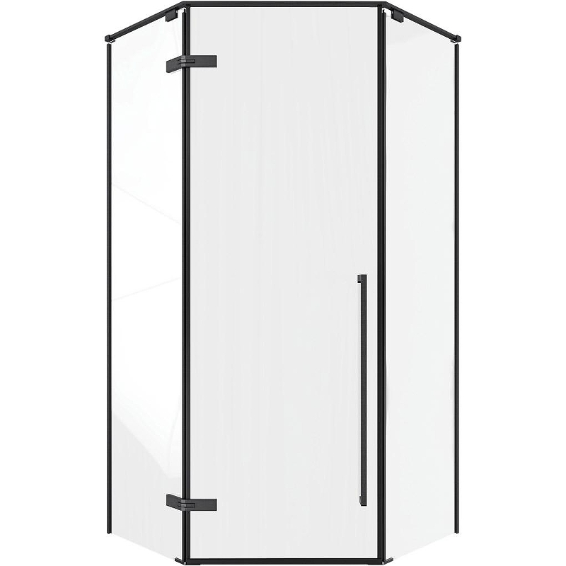 Душевой уголок Timo TTSSP-90/03C-8 900x900x2000 T70 распашной профиль Черный стекло прозрачное