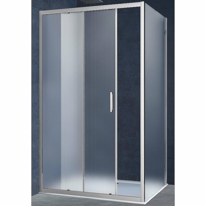 Душевой уголок Vincea Alpha 140x80 VSR-3AL8014MT профиль Хром стекло текстурное