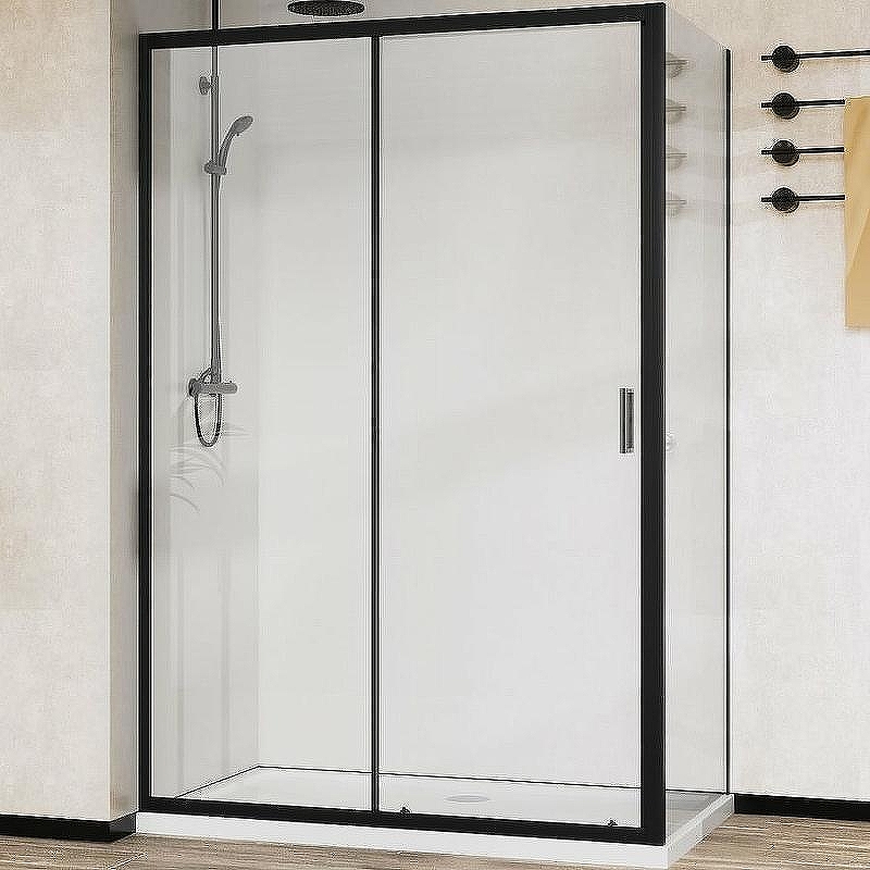Душевой уголок Vincea City 110x90 VSR-5CT9011CLB профиль Черный стекло прозрачное