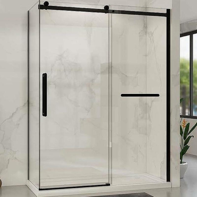 Душевой уголок Vincea Como Soft 150x80 VSR-1CS8015CLB профиль Черный стекло прозрачное