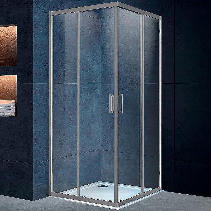 Душевой уголок Vincea Lugano 120x90 VSR-1L9012CLGM-1 профиль Вороненая сталь стекло прозрачное