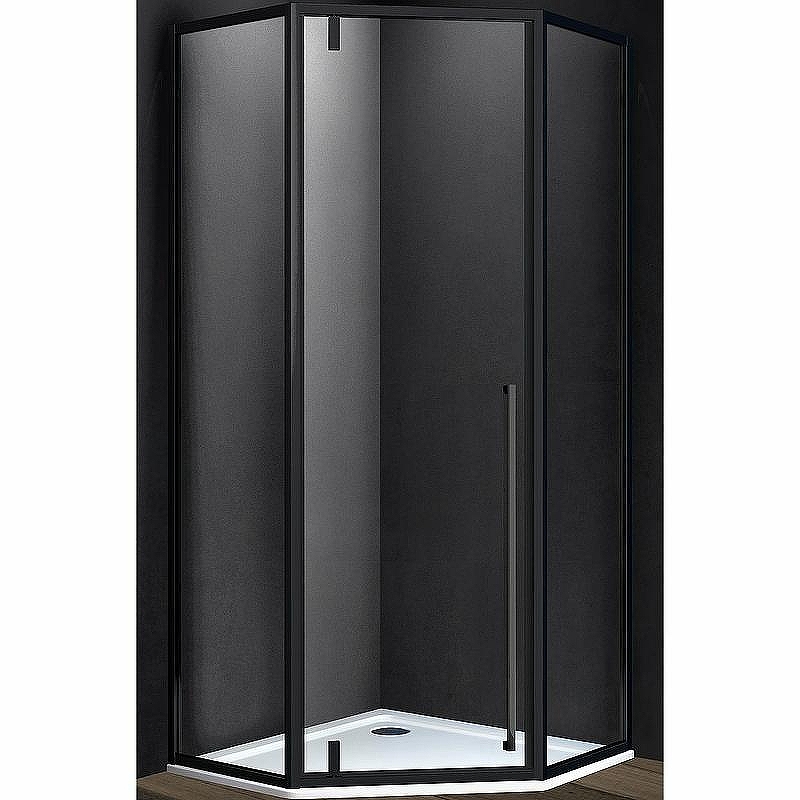 Душевой уголок Vincea Penta 100х100 VSP-3P100CLB профиль Черный стекло прозрачное