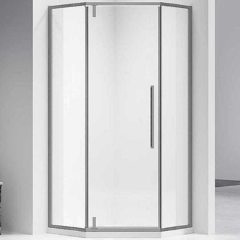 Душевой уголок Vincea Slim-N 100x100 VSP-4SN100CLGM профиль Вороненая сталь стекло прозрачное