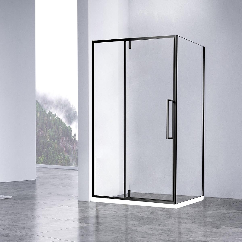 Душевой уголок Vincea Slim-N 100x90 VSR-4SNP9010CLB профиль Черный стекло прозрачное