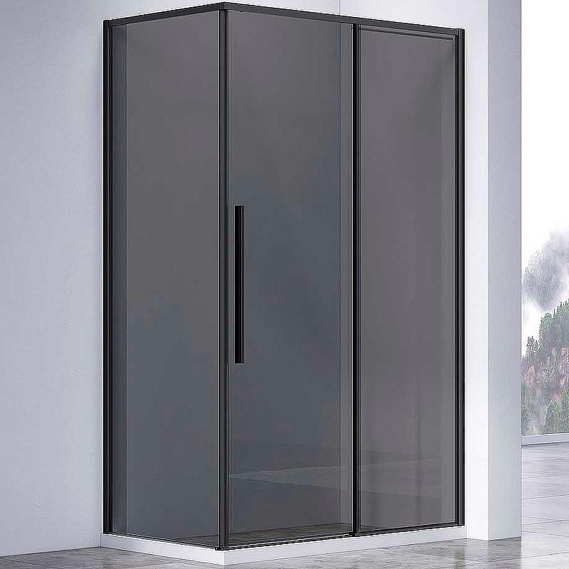 Душевой уголок Vincea Slim-N 120x80 VSR-4SN8012CGB профиль Черный стекло тонированное