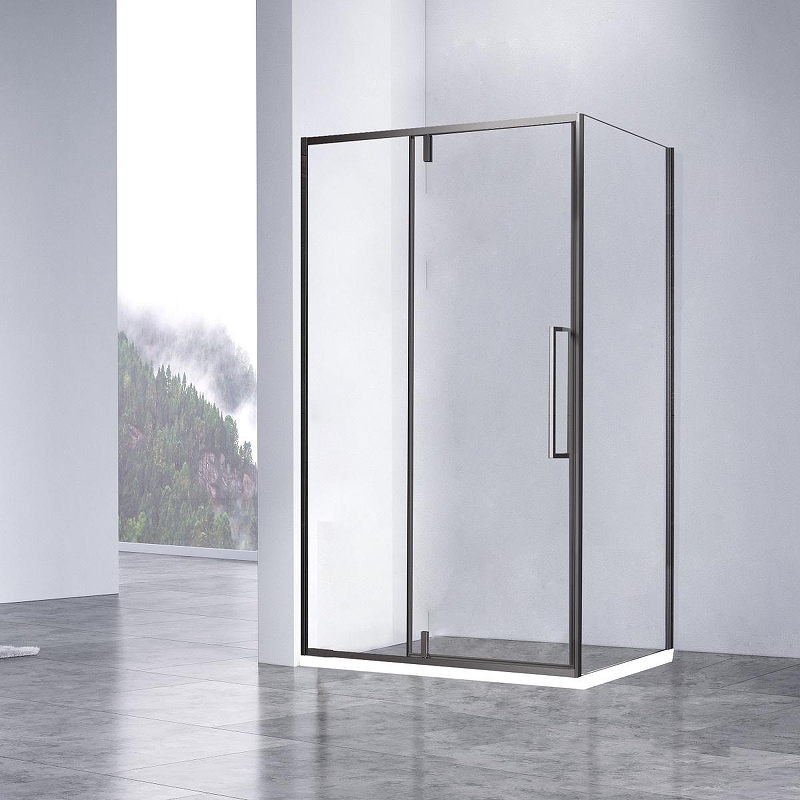 Душевой уголок Vincea Slim-N 120x90 VSR-4SNP9012CLGM профиль Вороненая сталь стекло прозрачное