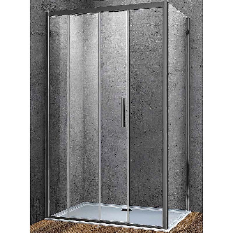 Душевой уголок Vincea Soft 150x80 VSR-3SO8015CLGM профиль Вороненая сталь стекло прозрачное