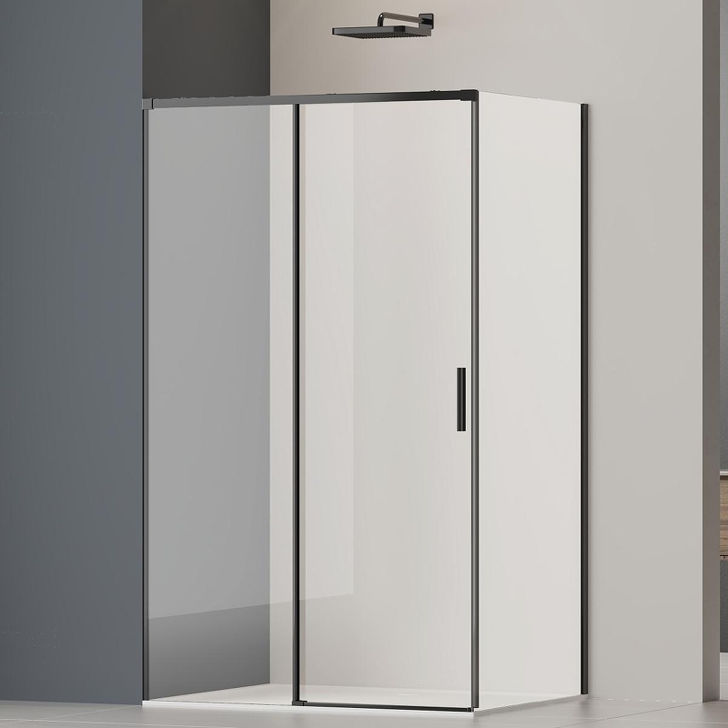 Душевой уголок Vincea Soft 2 110x90 VSR-3SO29011CLB профиль Черный стекло прозрачное