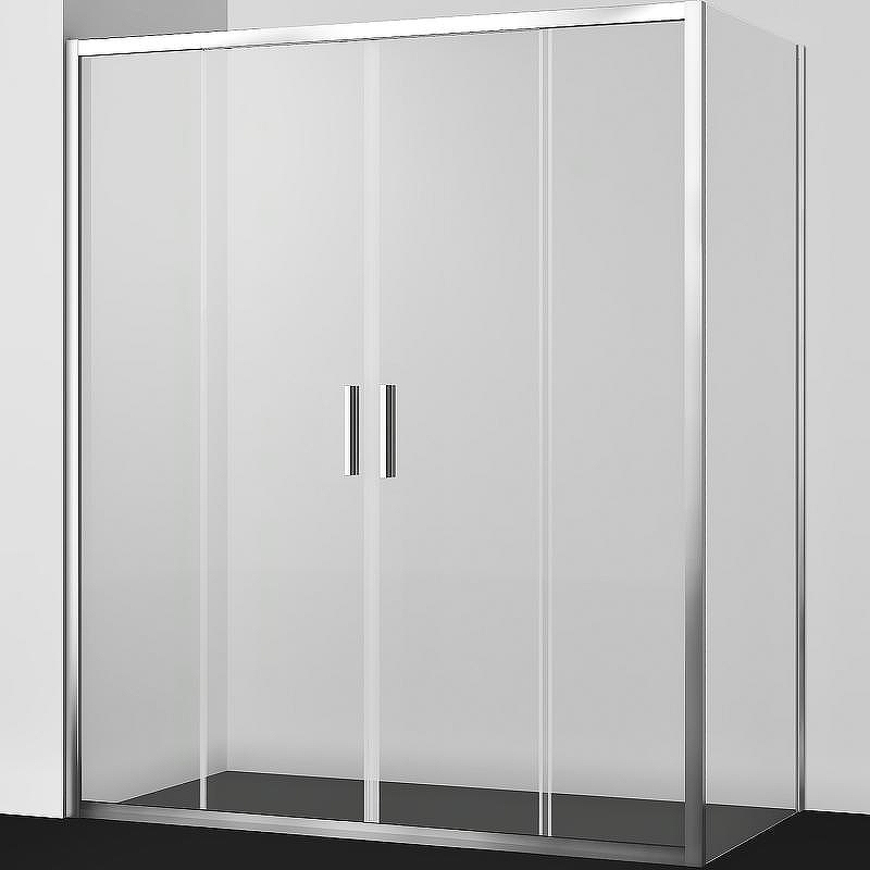 Душевой уголок WasserKRAFT Lippe 170x80 45S53 профиль Серебристый стекло прозрачное