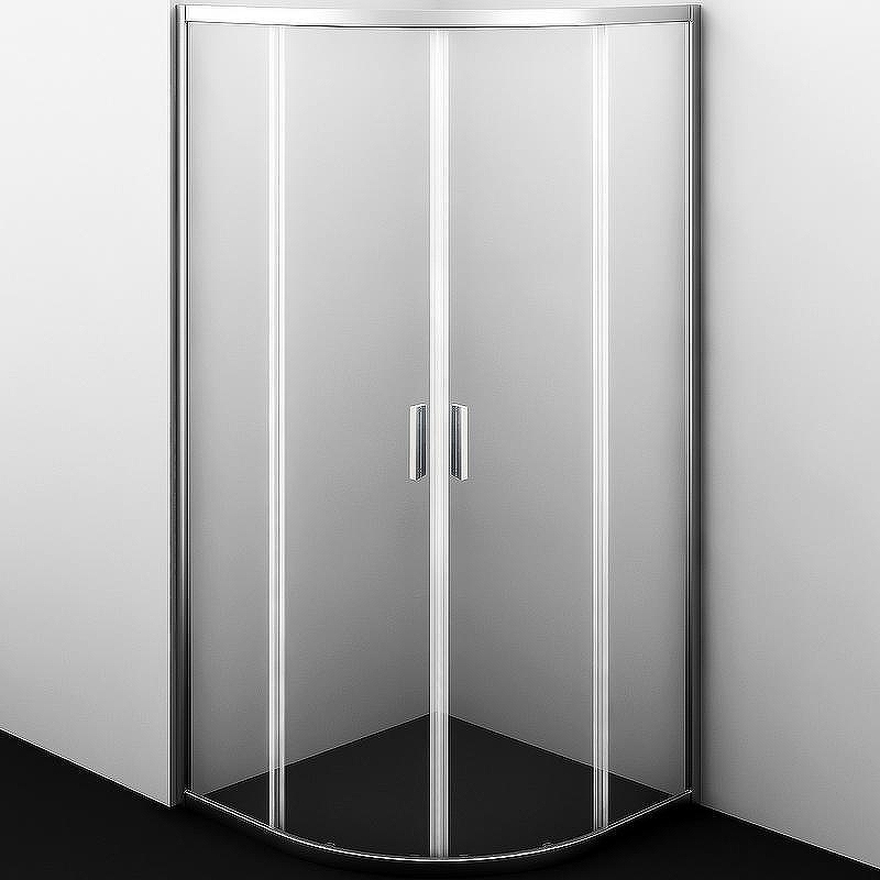 Душевой уголок WasserKRAFT Lippe 90x90 45S01 профиль Хром стекло прозрачное