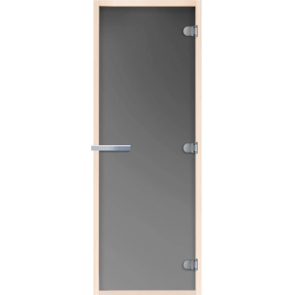 Дверь для бани и сауны стеклянная графит матовая DoorWood 690х1890 мм (DW02551)