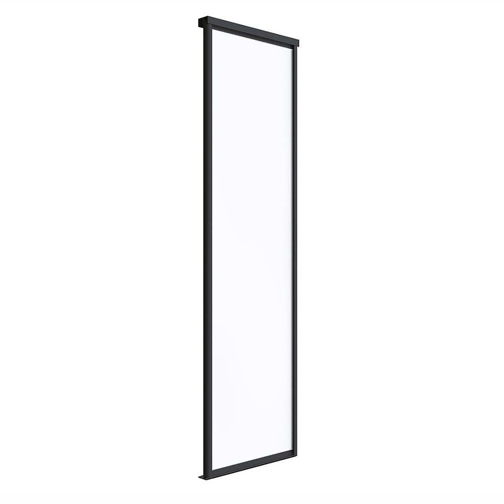 Дверь-купе 583x2452 мм белый снег/черный матовый Elegant