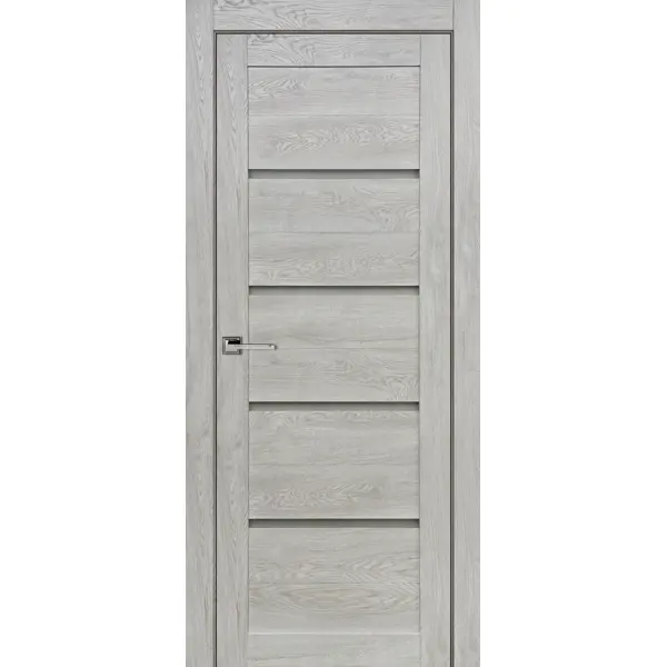 Дверь межкомнатная со стеклом Тренд горизонтальный 70x200 см Hardflex серый без замка, без петель
