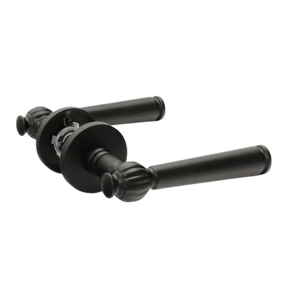 Дверная ручка на розетке Edson EDS-31-R2 без запирания цвет черный