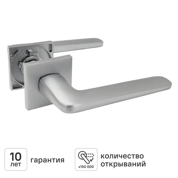Дверная ручка на розетке KREAFORTA Акация без запирания цвет хром